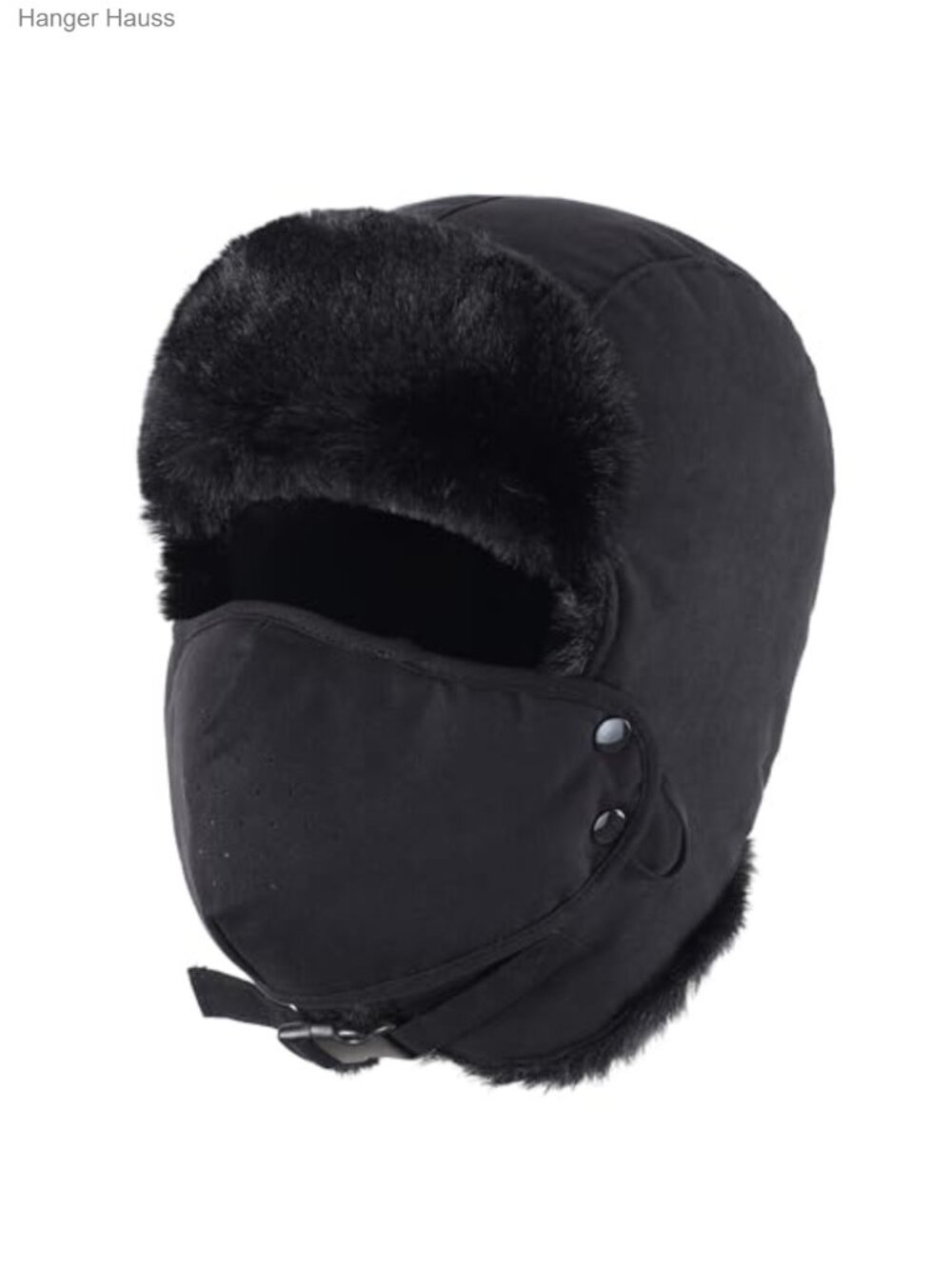 Faux Suede Faux Fur Trapper Hat Ear Flaps Winter Ushanka